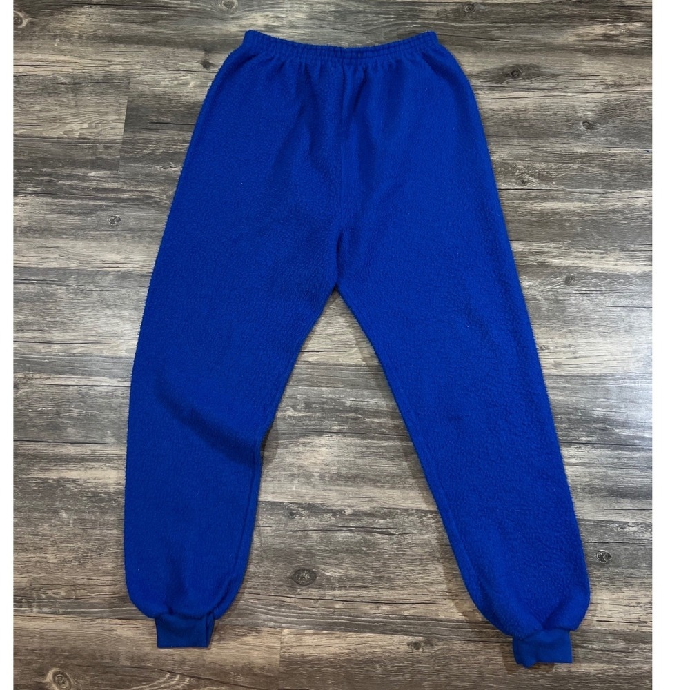 Vintage Carter's‎ Blue Fleece Jogger Pants Youth 14 USA Made Retro Sweatpants